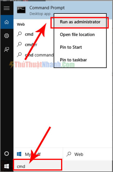 bước 1 - mở cửa sổ cmd