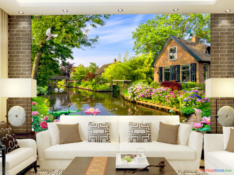 tranh tường 3D đẹp như thật