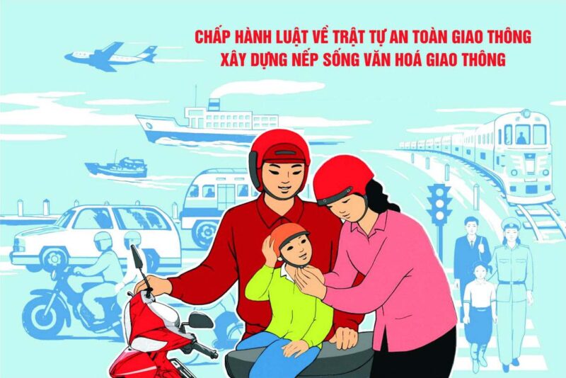 Hình ảnh an toàn giao thông vẽ tranh cổ động