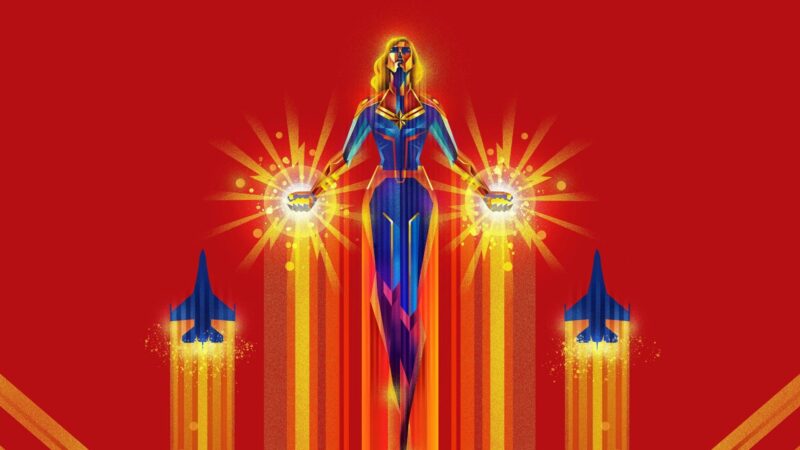 hình ảnh Captain Marvel làm nền