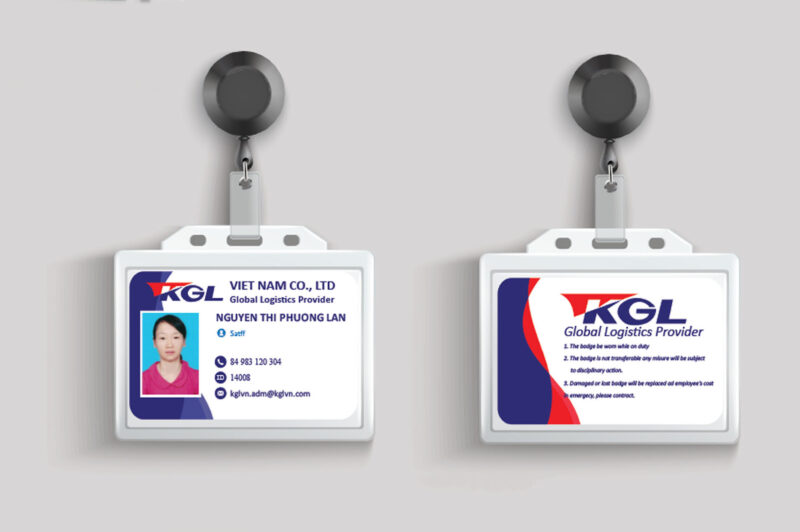 mẫu thẻ nhân viên đẹp nằm ngang