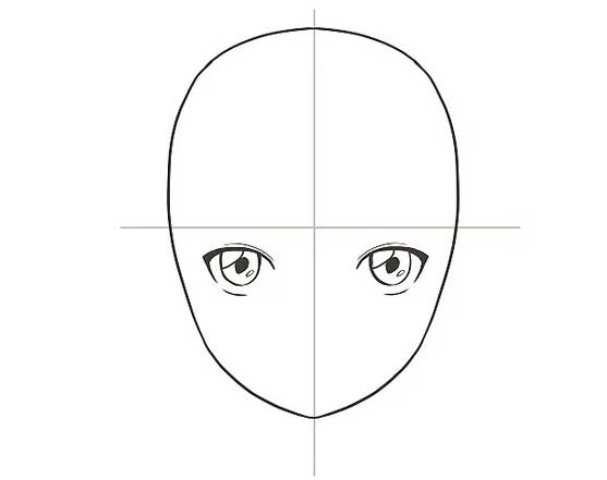 Cách vẽ anime bước 2