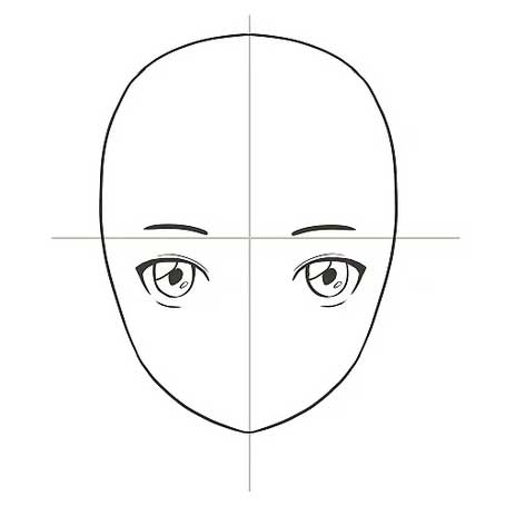 Cách vẽ anime bước 3