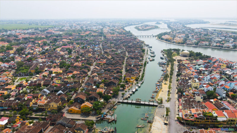 Hình ảnh phố cổ Hội An nhìn từ trên cao
