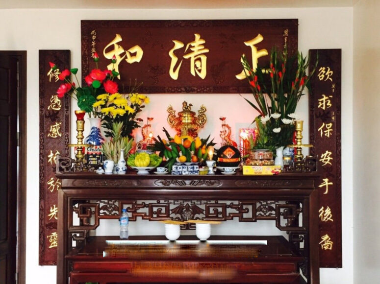 Mẫu hoành phi câu đối gỗ, đồng đẹp thờ gia tiên