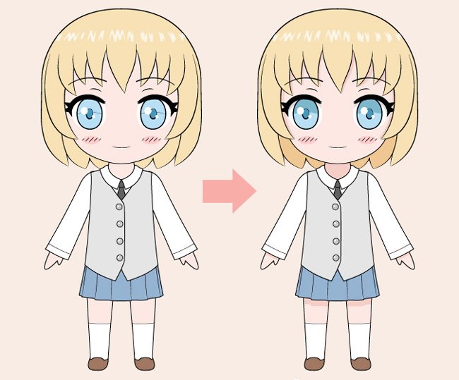 cách vẽ chibi bước 6