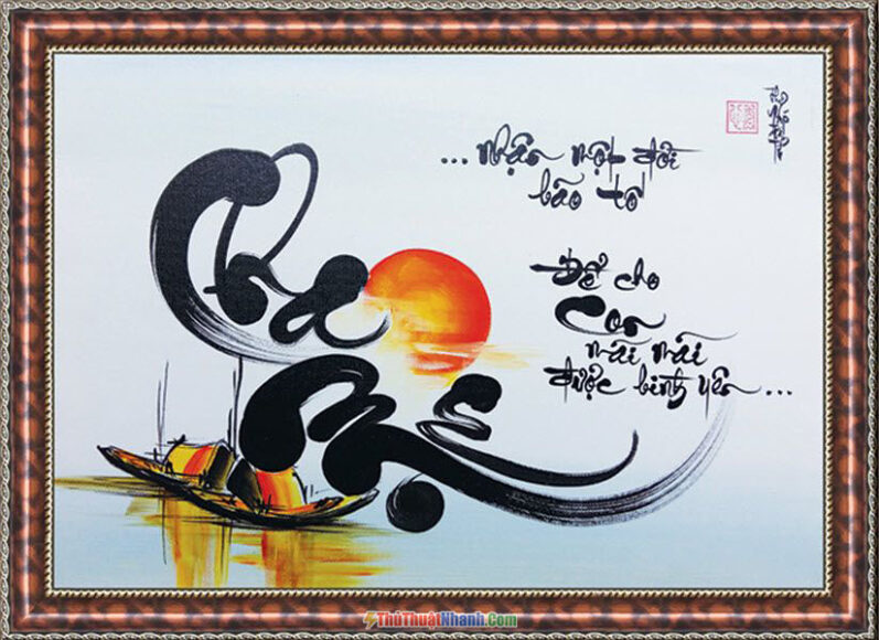 hình ảnh tranh thư pháp