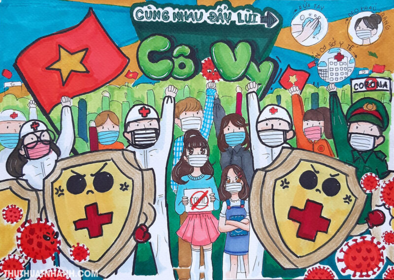 Vẽ tranh về Covid 19, Corona đẹp, xúc động và ý nghĩa nhất