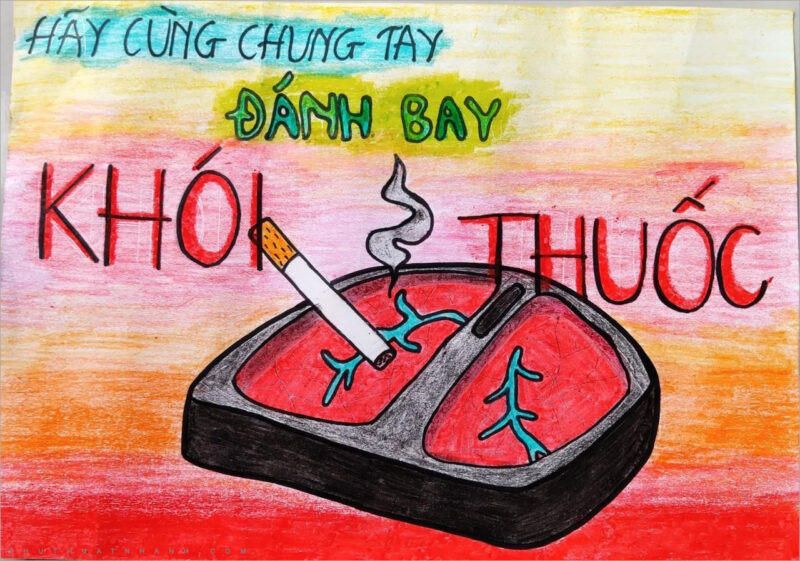Tranh vẽ thế giới không khói thuốc