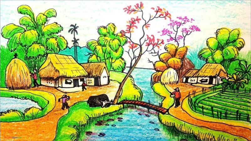Vẽ tranh quê hương