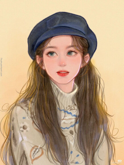Ảnh vẽ đẹp hình cô gái