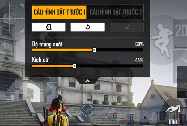cách đặt full đỏ FF - Chỉnh độ nhạy nút bắn