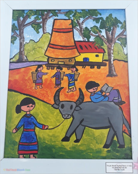 Vẽ tranh sắc màu Tây Nguyên