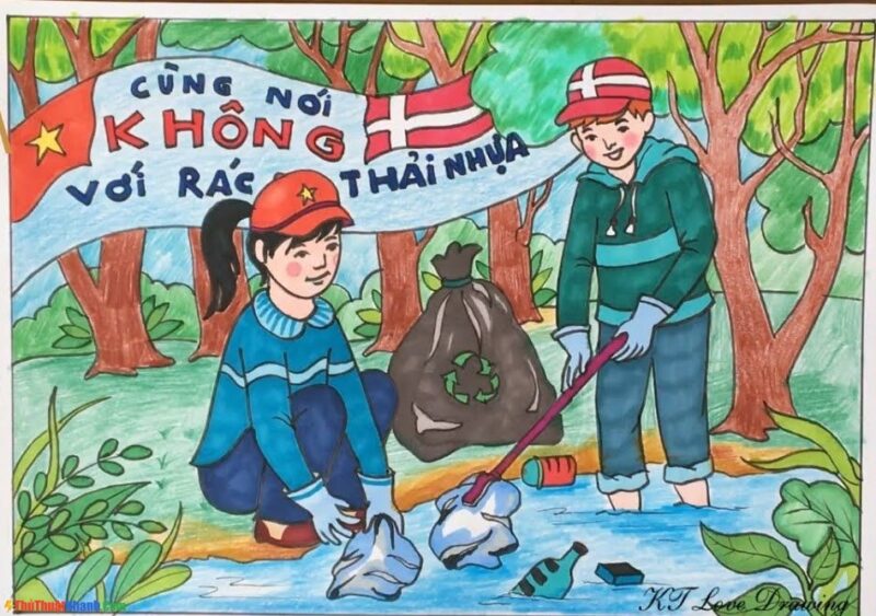 vẽ tranh tiêu dùng xanh