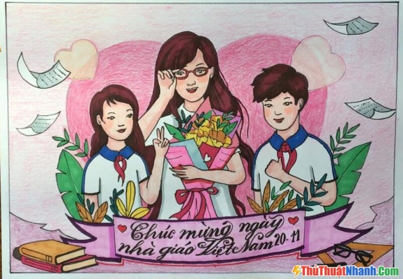 vẽ tranh tôn sư trọng đạo