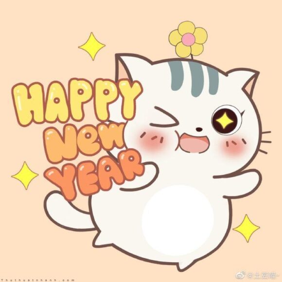 hình ảnh avatar mèo Tết